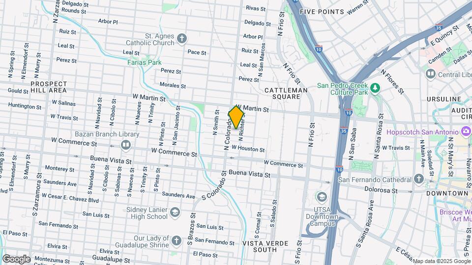 1411 W Travis St Map and Location Details