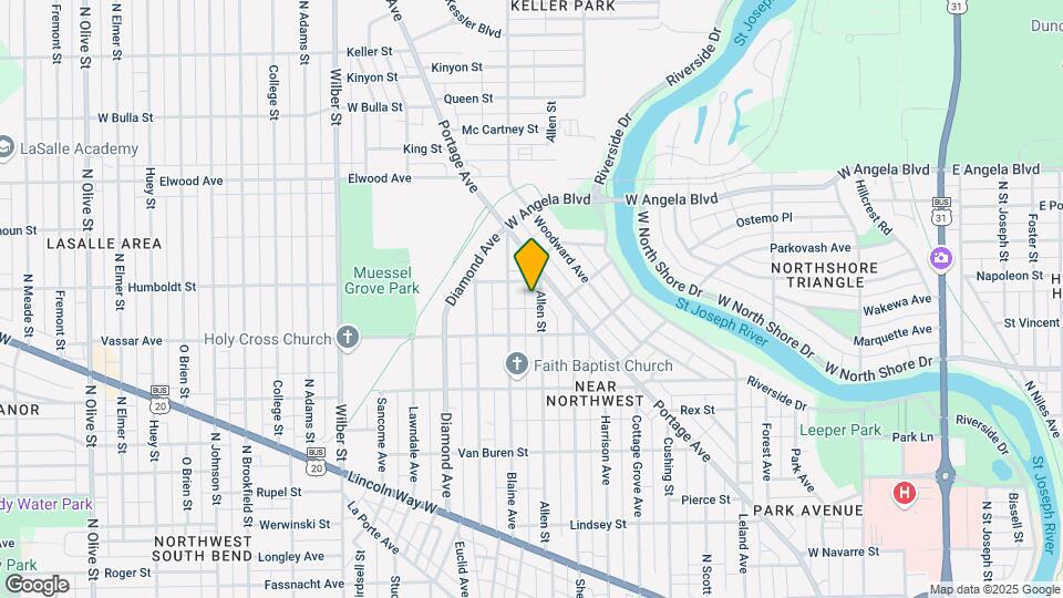1125 Allen St Map and Location Details