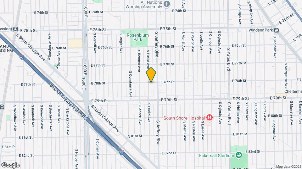7805 S Euclid Ave Map and Location Details