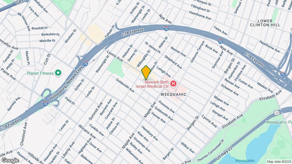 241 Weequahic Ave Map and Location Details