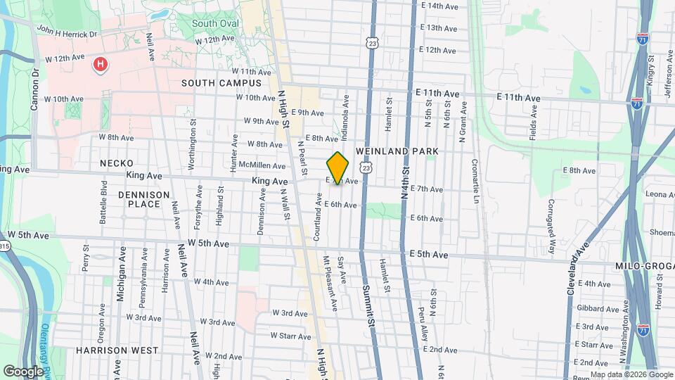 1329 Indianola Ave Map and Location Details