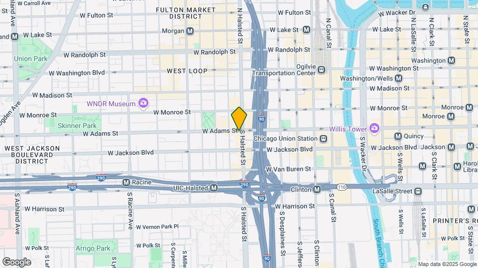 801 W Adams St Mapa y Detalles de la Ubicación