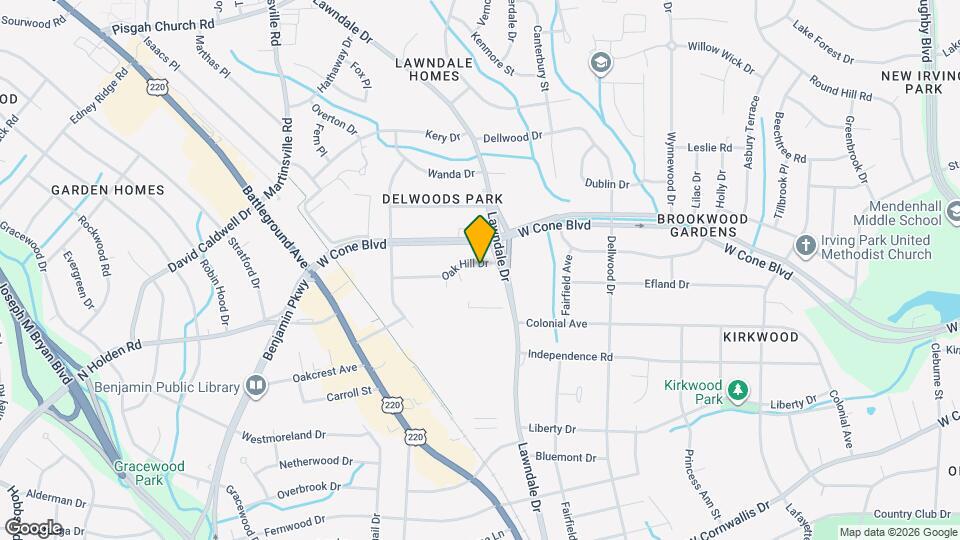 2203 Oak Hill Dr Map and Location Details
