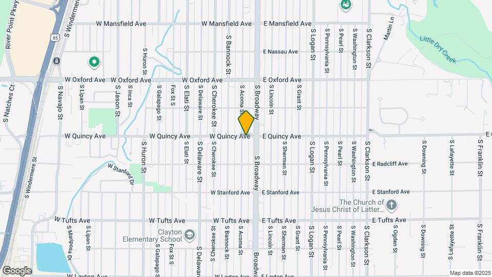 4300 S Acoma St Map and Location Details