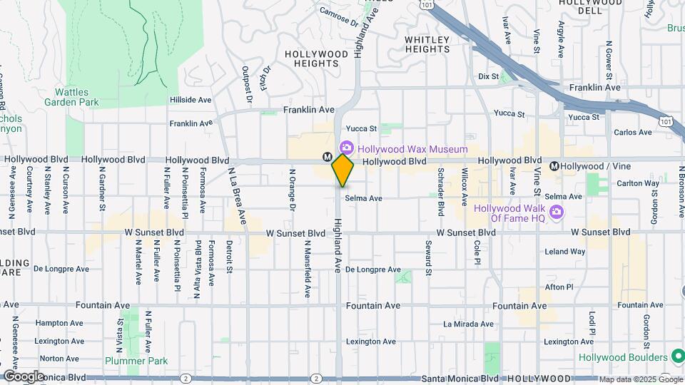 Modera Hollywood Mapa y Detalles de la Ubicación
