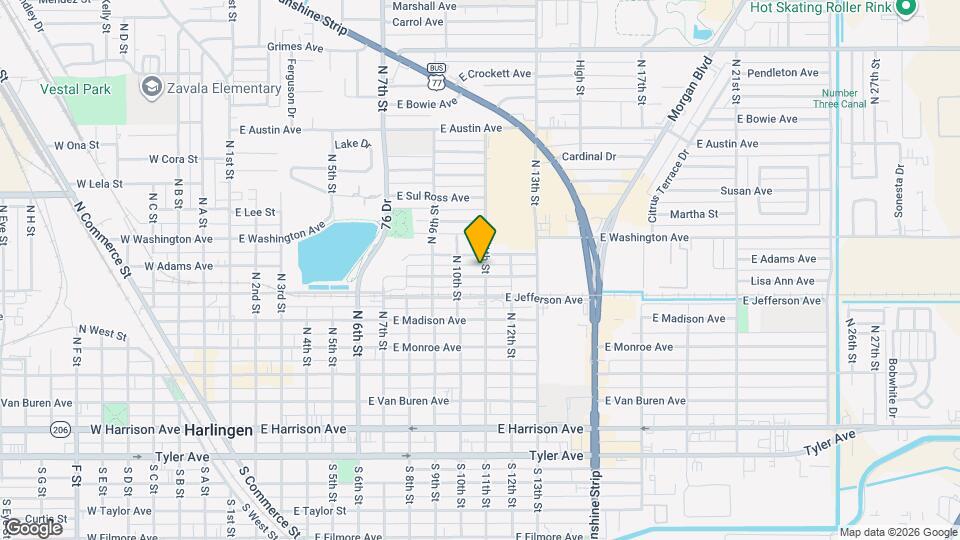 1021 E Adams Ave Mapa y Detalles de la Ubicación