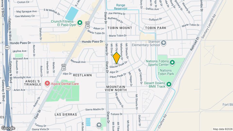 8921 Mt Olympus Dr Map and Location Details