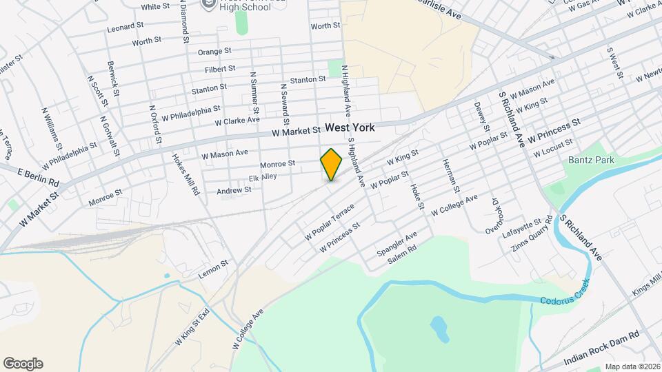 1461 W King St, Unit 2 Map and Location Details