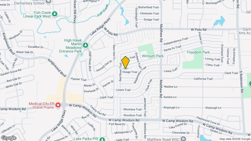 2118 Osage Trail Map and Location Details