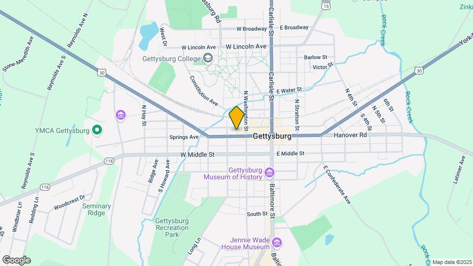 125 Chambersburg St Mapa y Detalles de la Ubicación