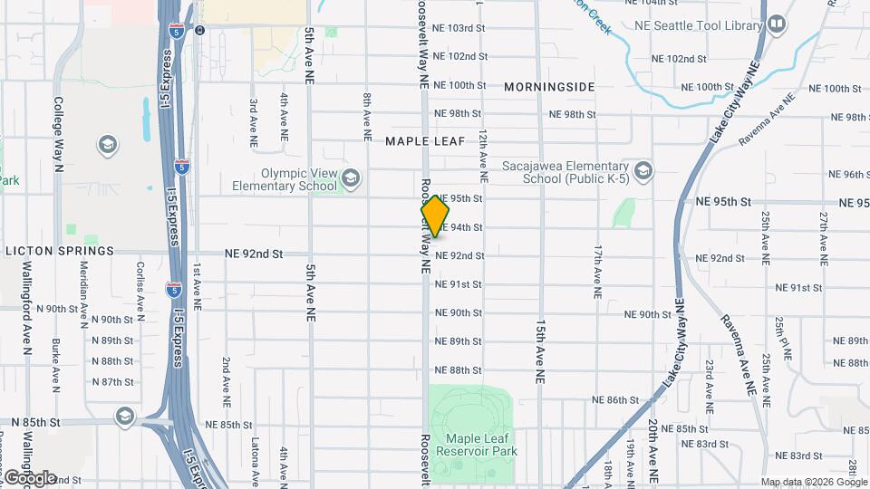 9212 Roosevelt Way NE Mapa y Detalles de la Ubicación