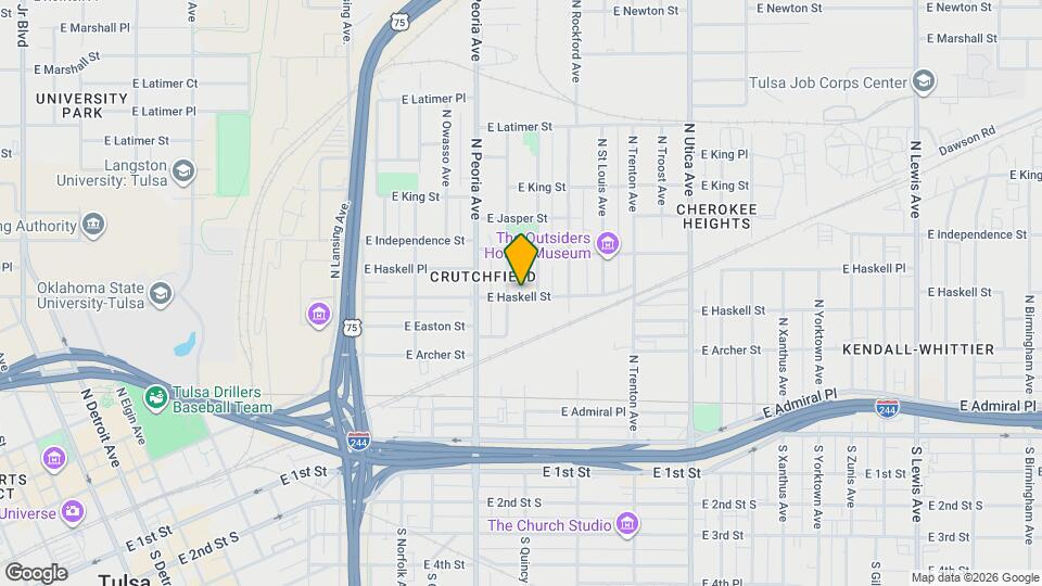 1345 E Haskell St Map and Location Details