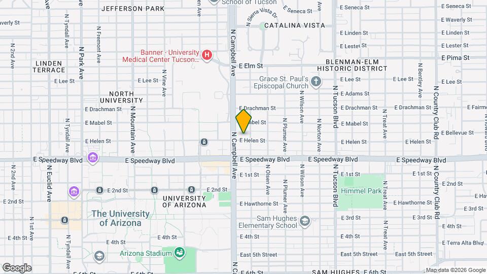 1200 N Campbell Ave Map and Location Details