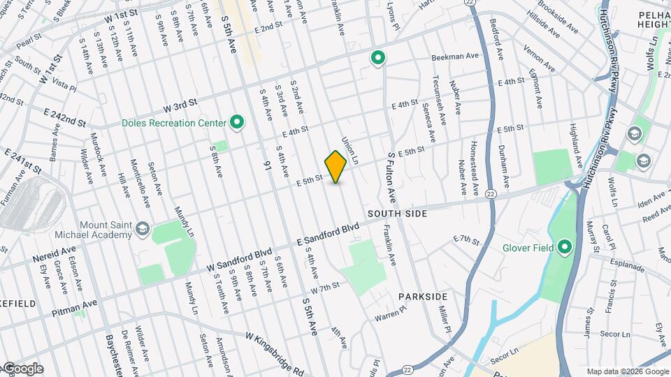 418 S 1st Ave Map and Location Details