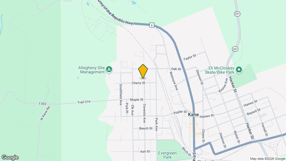 607 N Tionesta Ave Map and Location Details