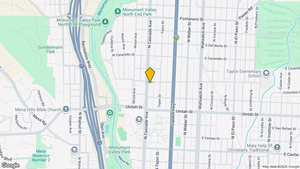 1333 N Cascade Ave Map and Location Details