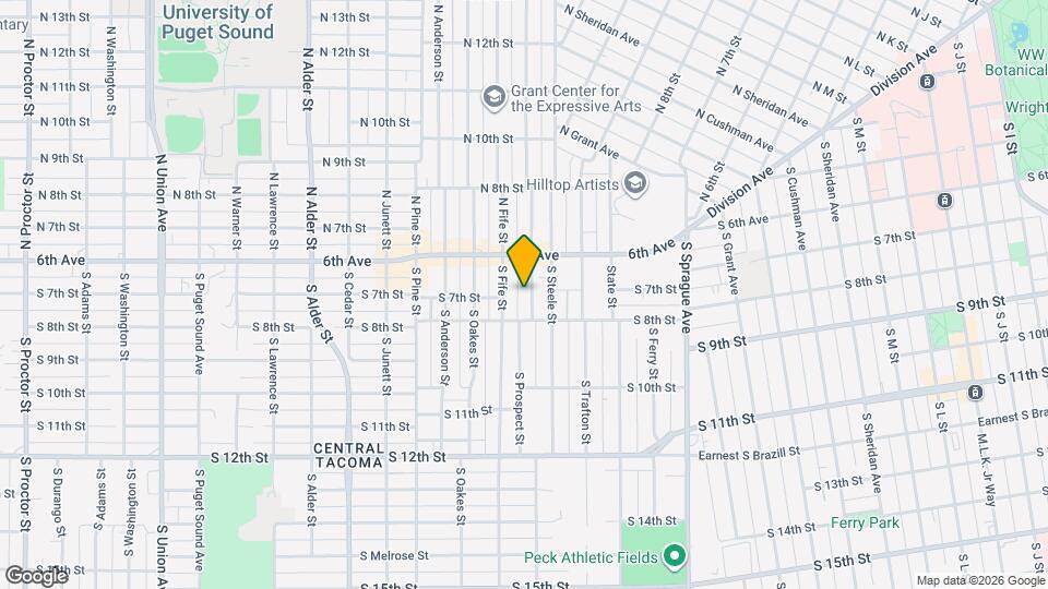 628 S Prospect St Map and Location Details