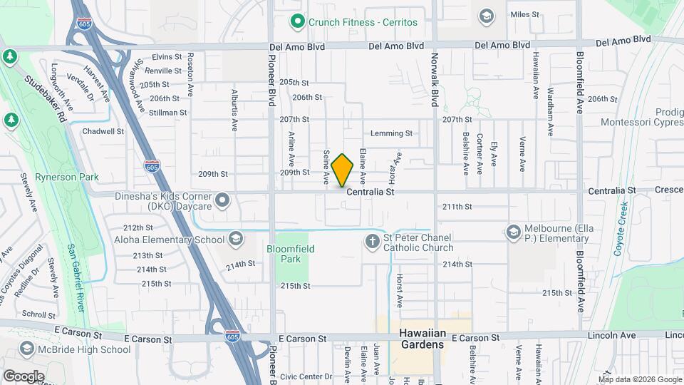 Hawaiian Gardens Apartments Map and Location Details