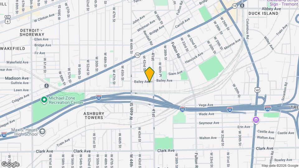 4109 Bailey Ave Map and Location Details