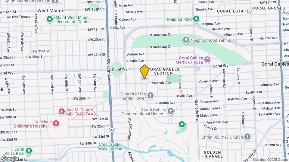 1307 Valencia Ave Map and Location Details
