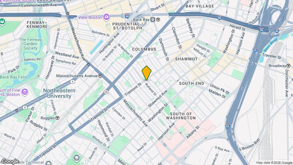 690 Tremont St, Unit T Map and Location Details