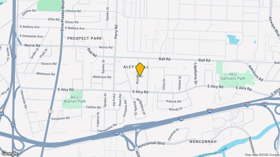 2416 Rozelle St Map and Location Details