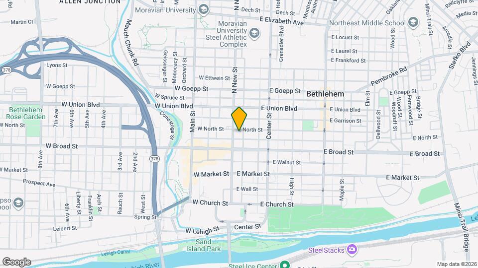 642 N New St Map and Location Details