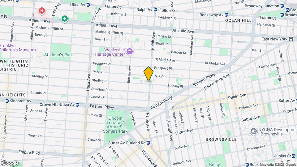 2BR 1BA Pre-War In Crown Heights, Unit 2L Map and Location Details