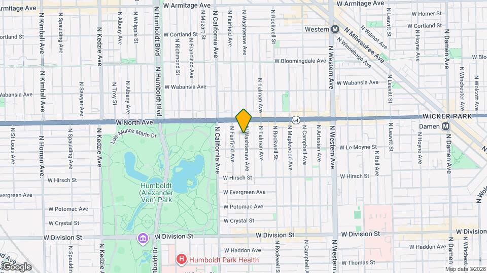 1526 N Washtenaw Ave, Unit 1526 N Washtenaw Unit 1 Mapa y Detalles de la Ubicación