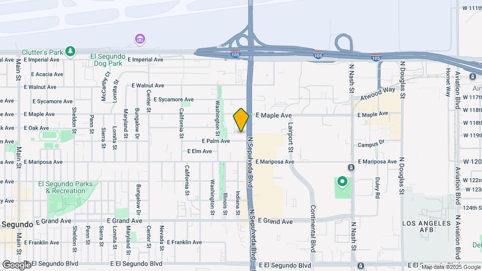 1637 E Palm Ave Mapa y Detalles de la Ubicación