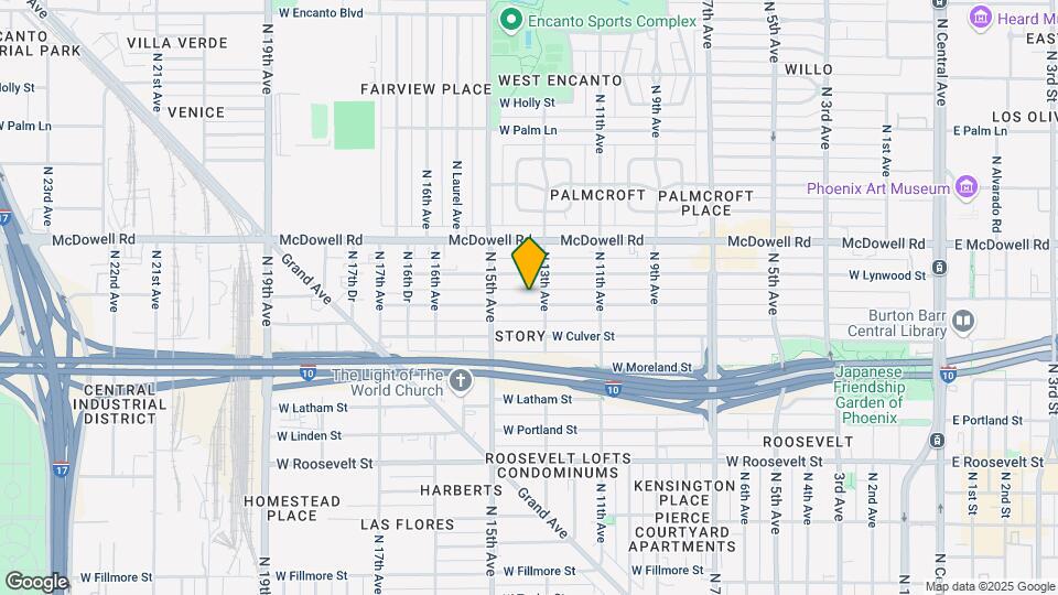 1314 W Willetta St Map and Location Details