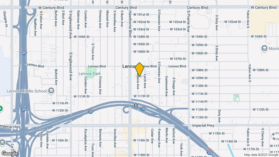 10916 Acacia Ave Mapa y Detalles de la Ubicación
