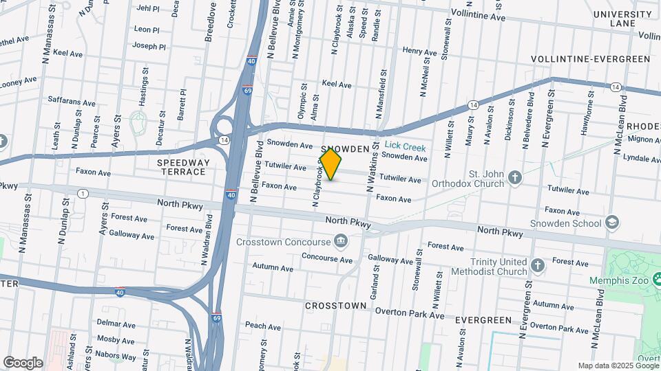 1320 Faxon Ave Mapa y Detalles de la Ubicación