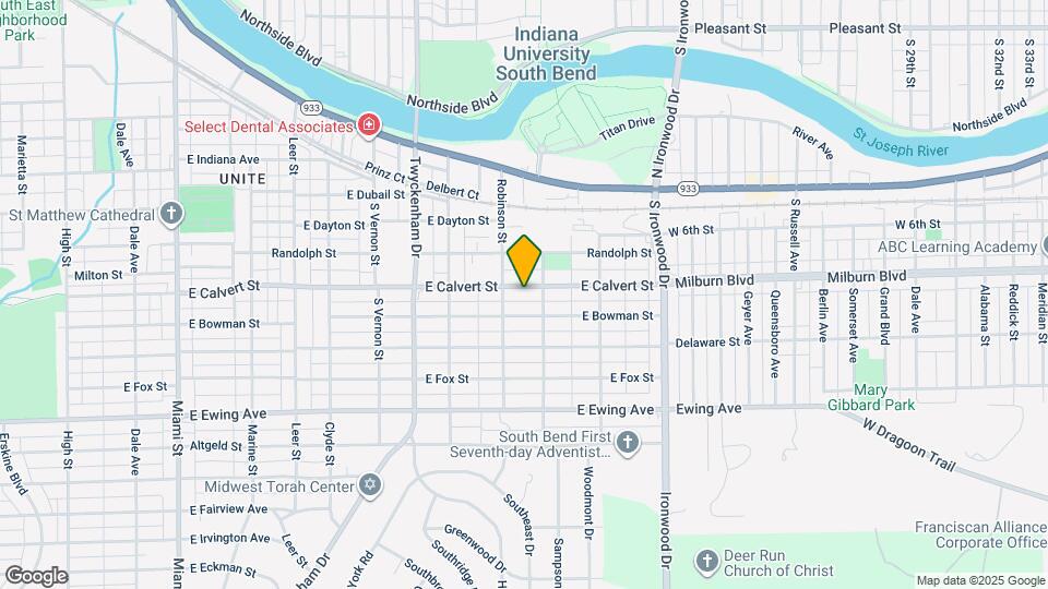 1722 E Calvert St Map and Location Details
