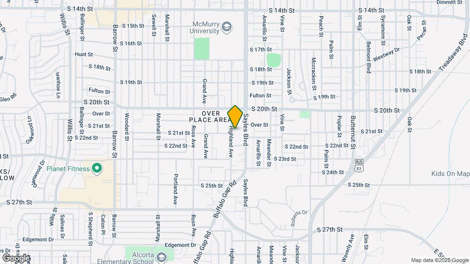 2073 Highland Ave Map and Location Details