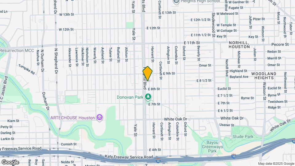 820 Heights Blvd Map and Location Details