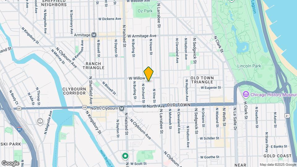 641 W Willow St Map and Location Details
