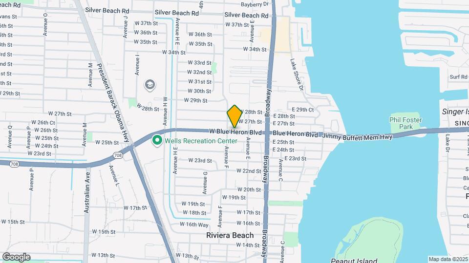 163 W Blue Heron Blvd Map and Location Details