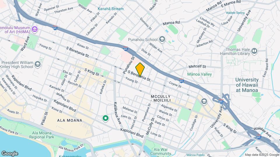 1737 S Beretania St. Map and Location Details