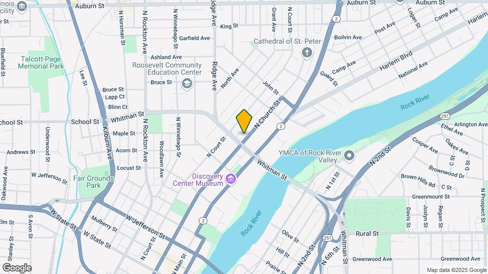 916 N Church St, Unit Upper Apt. Map and Location Details