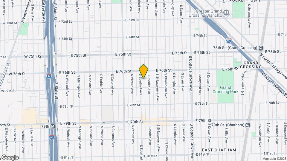 7637 S Eberhart Ave Map and Location Details