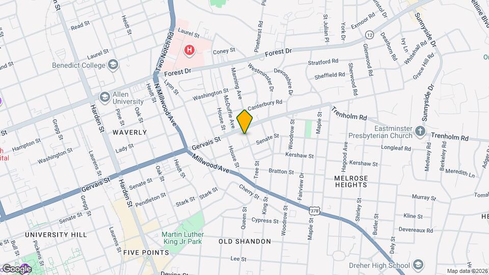 1111 Tree St Map and Location Details