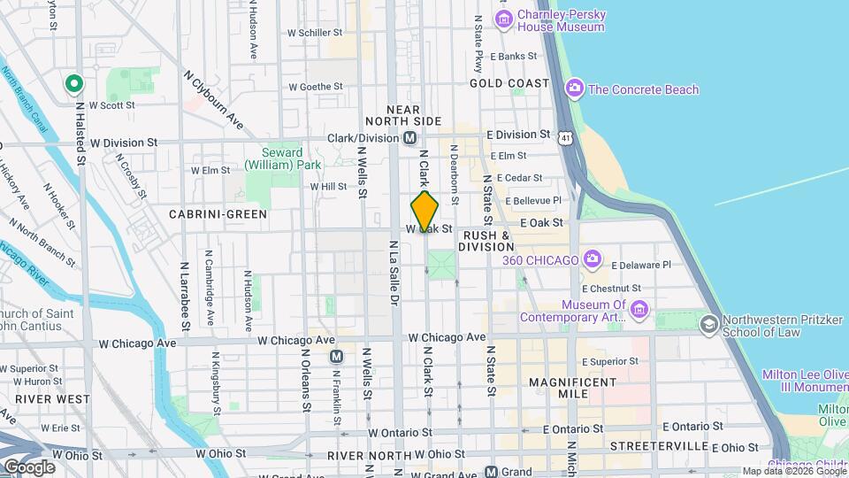55 W Elm St Map and Location Details