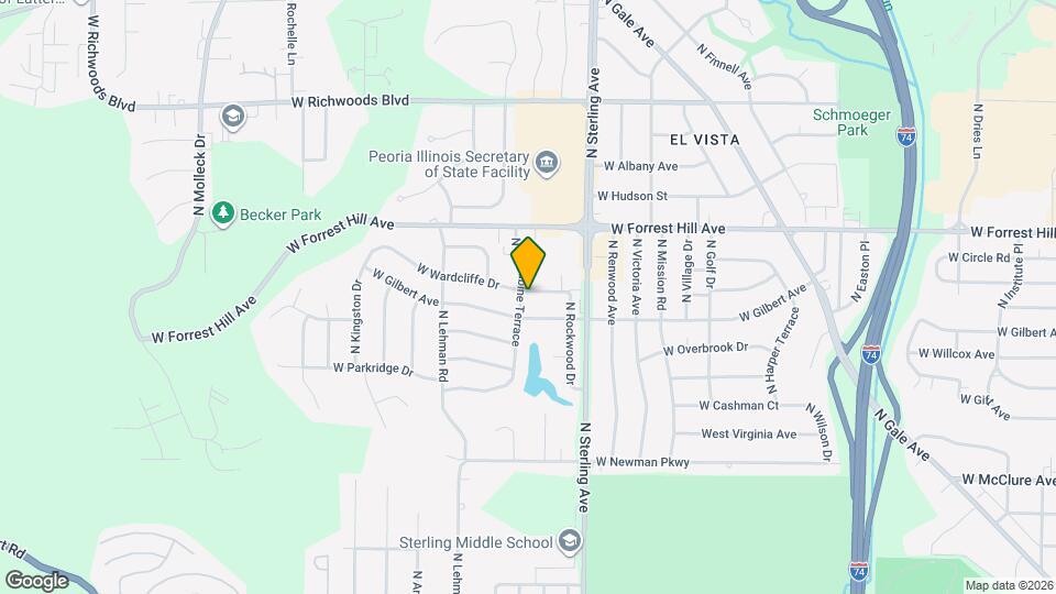 2612-2614 W Wardcliffe Dr Map and Location Details