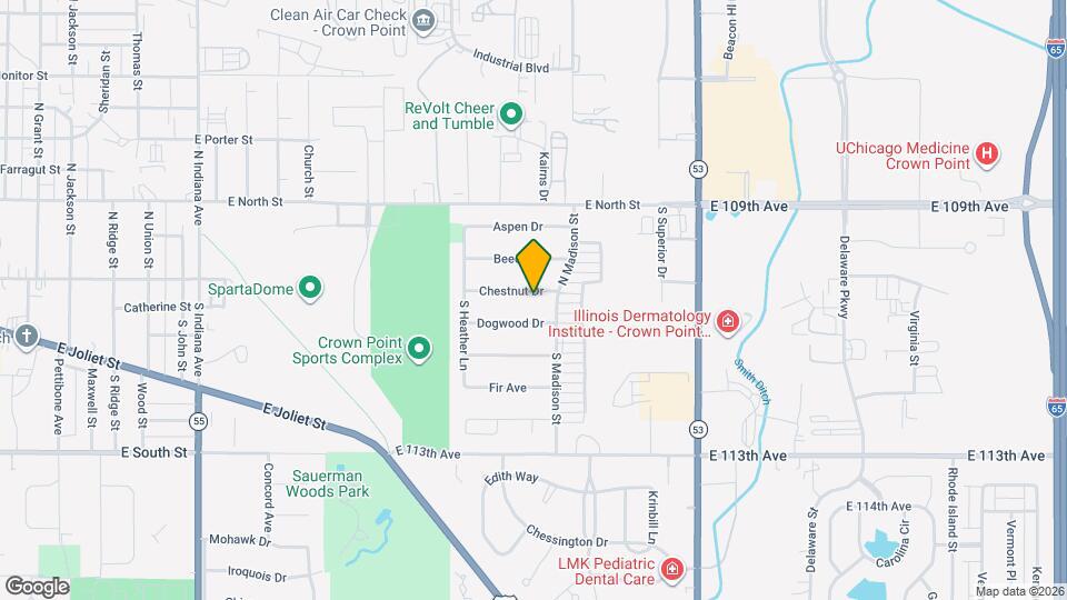 1727 Chestnut Dr Map and Location Details