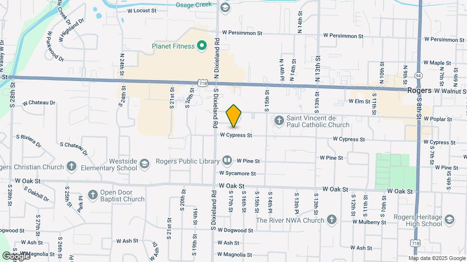 1705 W Cypress St Map and Location Details
