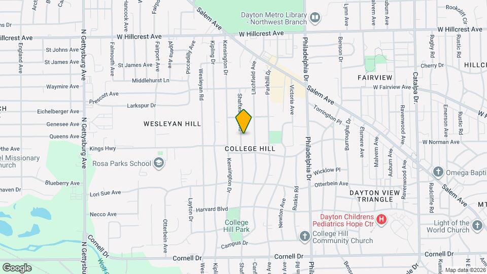 1936 Shaftesbury Rd Map and Location Details