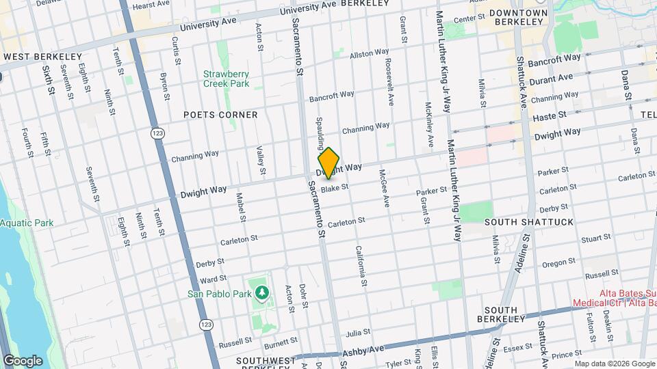 1521 Blake St Map and Location Details