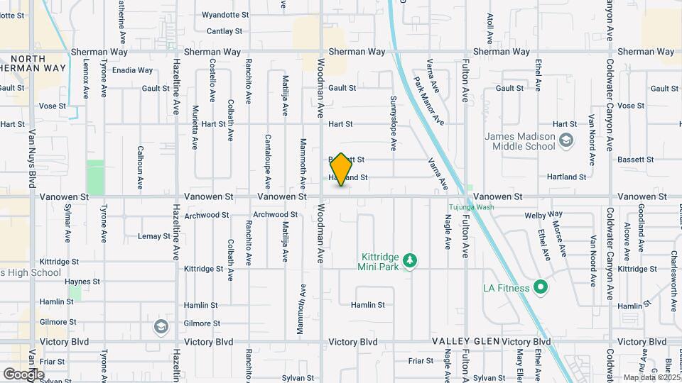 13631 Vanowen St Map and Location Details