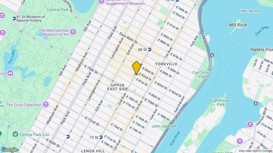 1566 Second Avenue Mapa y Detalles de la Ubicación